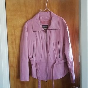 Marcia pink leather jacket